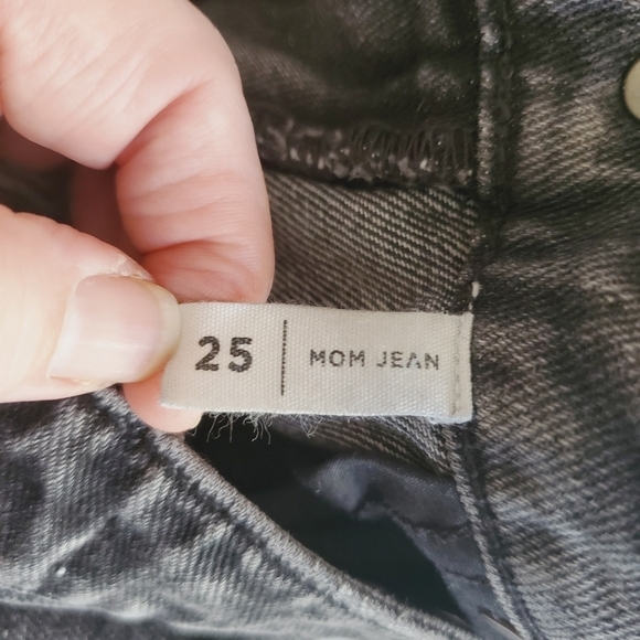7181 * PacSun Mom Jeans Denim Black Gray Size 25 - Picture 6 of 12